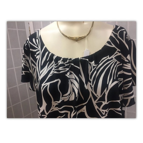 Alfani, dress, black/white, flowers print,sizeXL.: - Picture 4 of 11